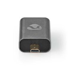 Nedis Adapter HDMI | HDMI moški / HDMI mikro priključek | HDMI ženski / HDMI izhod | Pozlačeno | Naravnost | Aluminij | Siva s kovino | 1 kos | Karton s pokritim okencem 