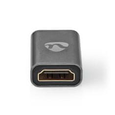 Nedis Adapter HDMI | HDMI moški / HDMI mikro priključek | HDMI ženski / HDMI izhod | Pozlačeno | Naravnost | Aluminij | Siva s kovino | 1 kos | Karton s pokritim okencem 