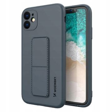WOZINSKY Silikonski ovitek Wozinsky Kickstand Case s stojalom za iPhone 11 Pro Max, temno moder
