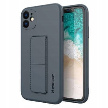 WOZINSKY Silikonski ovitek Wozinsky Kickstand za iPhone 12 Pro s stojalom, temno moder