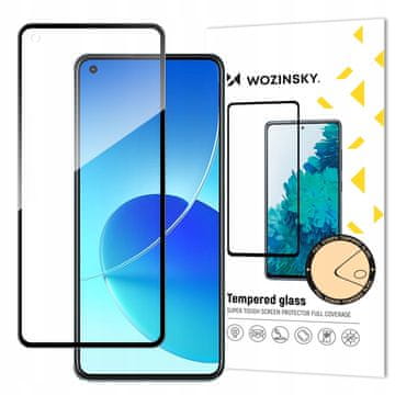 WOZINSKY Wozinsky Super Durable Full Glue kaljeno steklo zaščitno folijo za zaslon z okvirjem, primerno za Oppo Reno6 4G, črno