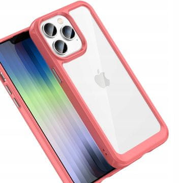 HURTEL Ovitek Outer Space za iPhone 14 Pro, trdi ovitek z gel okvirjem, rdeč
