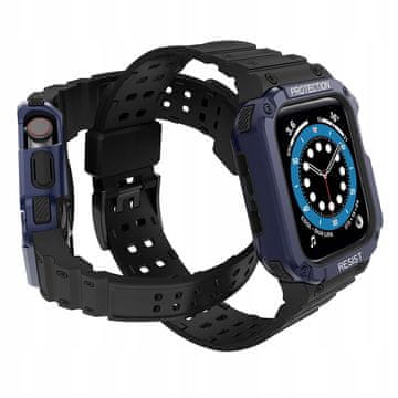 1 to 3 Hurtel Armor Etui Pas Za Apple Watch 7 6 5 4 3 2 Se 45 44 42Mm Črn