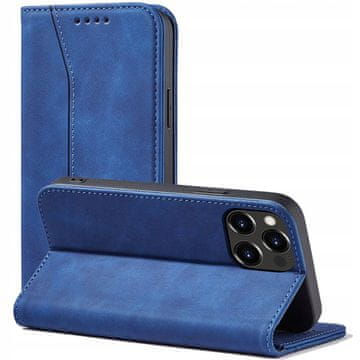 HURTEL Magnetni ovitek Fancy s preklopnim stojalom za iPhone 14 Pro, moder