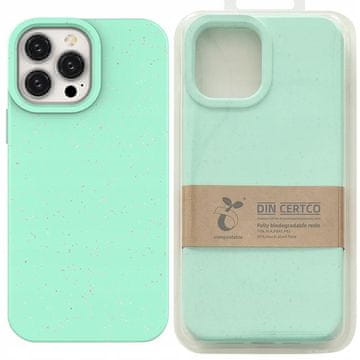 HURTEL Eko ovitek za iPhone 14 Plus, silikonski, razgradljiv, mint zelen