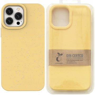 HURTEL Silikonski ovitek Eco Case za iPhone 14 Plus, rumen