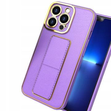 HURTEL Nov ovitek s stojalom za iPhone 12 Pro vijoličen