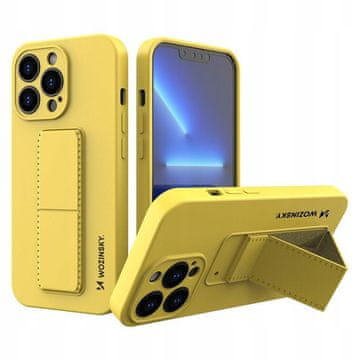 WOZINSKY Silikonski ovitek Wozinsky Kickstand Case s stojalom za iPhone 13 mini, rumene barve