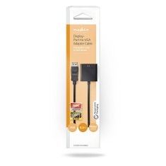 Nedis Adapter DisplayPort | DisplayPort moški | VGA ženski 15p | 1080p | Ponikljano | 0,20 m | Okrogla | Črna | Škatla 