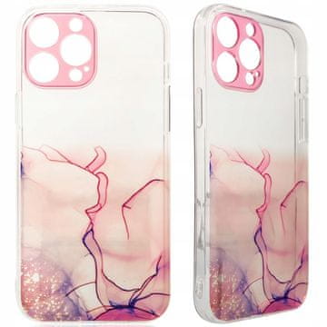 HURTEL Ovitek Marmor Gel za iPhone 12 Pro Max Marmorno roza