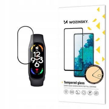 WOZINSKY Full Glue zaščitno steklo za Xiaomi Mi Band 7, črno