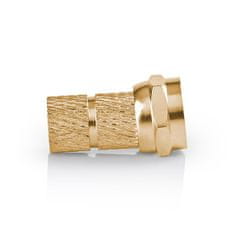 Nedis F-konektor | Naravnost | Moški | Pozlačeno | 75 ohmov | Twist-On | Premer vhodnega kabla: 5,5 mm | Baker | Kovina | 2 kos. | Karton z okencem 