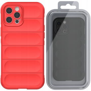HURTEL Ovitek Magic Shield za iPhone 13 Pro Max, prožen, oklepljen, rdeč
