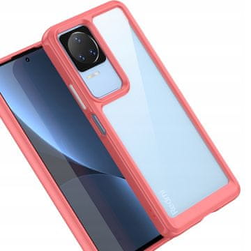 HURTEL Ovitek Outer Space za Xiaomi Poco F4 5G s fleksibilnim okvirjem, rdeč