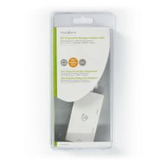 Nedis Adapter Displayport | Mini DisplayPort moški | DVI-D 24+1-pin ženski / HDMI ženski / VGA ženski 15p | 4K@60Hz | Ponikljano | Preklopljiv | 0,20 m | Okrogla | ABS | ABS | Bela | Škatla 