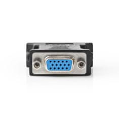 Nedis DVI adapter | DVI-I 24+5-polni moški | VGA ženski 15p | Ponikljano | Naravnost | PVC | Črna | Škatla 