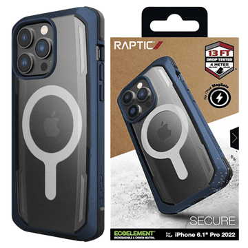 RAPTIC Ovitek Raptic X-Doria Secure za iPhone 14 Pro Max z oklepnim ovitkom MagSafe, moder
