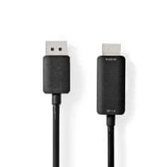 Nedis Displayport kabel | DisplayPort moški | Priključek HDMI | 4K@60Hz | Ponikljano | 2,00 m | Okrogla | PVC | Črna | Škatle 