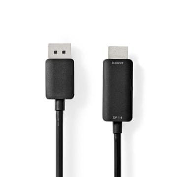 Nedis Displayport kabel | DisplayPort moški | Priključek HDMI | 4K@60Hz | Ponikljano | 2,00 m | Okrogla | PVC | Črna | Škatle
