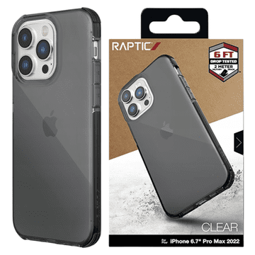 RAPTIC Ovitek Raptic X-Doria Clear za iPhone 14 Pro Max Armed Case črne barve
