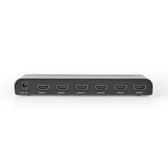 Nedis HDMI stikalo | Vrata s 5 vrati | 5x HDMI vhod | 1x HDMI izhod | 4K@60Hz | 18 Gbps | Daljinski upravljalnik | Kovina | antracit 