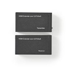 Nedis HDMI Extender | Nad Cat6 | Do 60,0 m | 1080p | 1,65 Gbps | Kovina | antracit 
