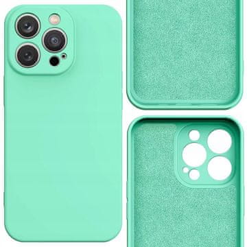 HURTEL Silikonski ovitek za iPhone 14 Plus, mint zelene barve