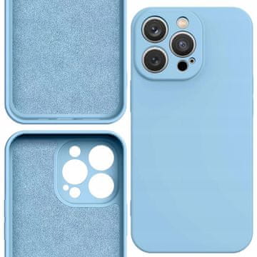 HURTEL Silikonski ovitek za iPhone 14 Plus, svetlo moder