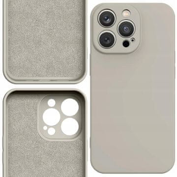 HURTEL Silikonski ovitek za iPhone 14 Plus bež