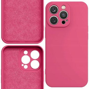 HURTEL Silikonski ovitek za iPhone 14 Plus, barva fuksije