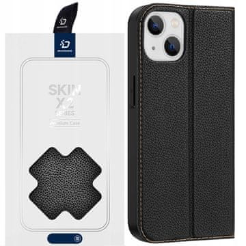 Dux Ducis Ovitek Dux Ducis Skin X2 za iPhone 14 Plus z magnetnim zavihkom črne barve