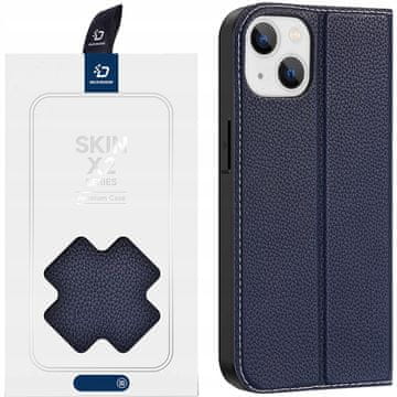Dux Ducis Ovitek Dux Ducis Skin X2 za iPhone 14 Plus z magnetnim zavihkom modre barve