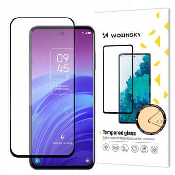 WOZINSKY Wozinsky Super Durable Full Glue kaljeno steklo zaščitno folijo za zaslon z okvirjem, primerno za ohišje TCL 20L črne barve