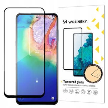 WOZINSKY Wozinsky Super Durable Full Glue Kaljeno Steklo za Celoten Zaslon z Okvirjem, Primerno za TCL 20 5G Črno