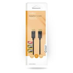 Nedis Displayport kabel | DisplayPort moški | DisplayPort moški | 8K@60Hz | Ponikljano | 3,00 m | Okrogla | PVC | Črna | Škatla 