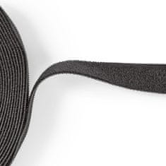 Nedis Držalo za vrvico z ježkom | Velcro | 1x zvitek z zanko | Črna 