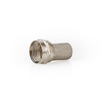 Nedis F-konektor | Naravnost | Moški | Ponikljano | 75 ohmov | Twist-On | Premer vhodnega kabla: 7,5 mm | Cinkova zlitina | Srebro | 25 kosov. | Plastična vrečka
