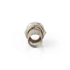 Nedis F-konektor | Naravnost | Moški | Ponikljano | 75 ohmov | Twist-On | Premer vhodnega kabla: 7,5 mm | Cinkova zlitina | Srebro | 25 kosov. | Plastična vrečka 