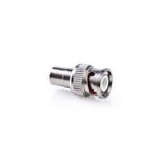 Nedis BNC adapter | BNC Hane | RCA Hona | Plošče iz niklja | 50 ohmov | Rak | Kovina | Srebro | 10 st. | ovojnica 