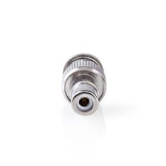 Nedis BNC adapter | BNC Hane | RCA Hona | Plošče iz niklja | 50 ohmov | Rak | Kovina | Srebro | 10 st. | ovojnica 