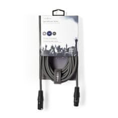 Nedis Adapterski kabel DMX | XLR 3-polni moški | XLR 3-polni ženski | Ponikljano | 5,00 m | Okrogla | PVC | Temno siva | Kartonski tulec 