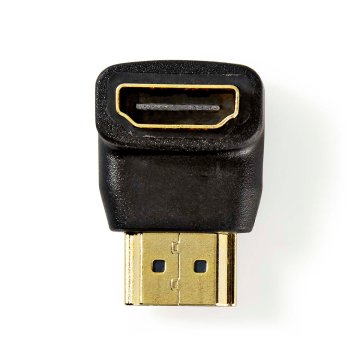 Nedis Adapter HDMI | Priključek HDMI | HDMI izhod | Pozlačeno | Pod kotom 90° | ABS | Črna | 1 kos | Škatla