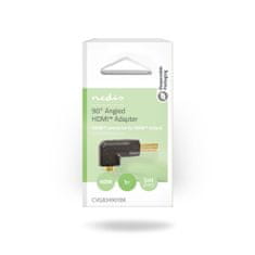 Nedis Adapter HDMI | Priključek HDMI | HDMI izhod | Pozlačeno | Pod kotom 90° | ABS | Črna | 1 kos | Škatla 