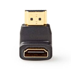 Nedis Adapter HDMI | Priključek HDMI | HDMI izhod | Pozlačeno | Pod kotom 90° | ABS | Črna | 1 kos | Škatla 
