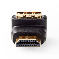 Nedis Adapter HDMI | Priključek HDMI | HDMI izhod | Pozlačeno | Pod kotom 90° | ABS | Črna | 1 kos | Škatla 