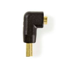 Nedis Adapter HDMI | Priključek HDMI | HDMI izhod | Pozlačeno | Pod kotom 90° | ABS | Črna | 1 kos | Škatla 