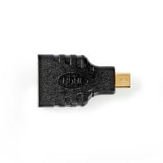 Nedis Adapter HDMI | HDMI mikro priključek | HDMI izhod | Pozlačeno | Naravnost | ABS | Črna | 1 kos | Škatla 
