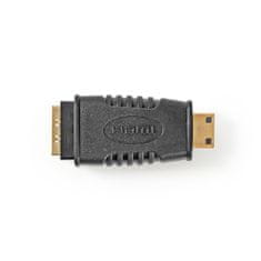 Nedis Adapter HDMI | Mini priključek HDMI | HDMI izhod | Pozlačeno | Naravnost | ABS | Črna | 1 kos | pretisni omot 