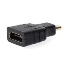 Nedis Adapter HDMI | HDMI mikro priključek | HDMI izhod | Pozlačeno | Naravnost | ABS | Črna | 1 kos | Škatla 