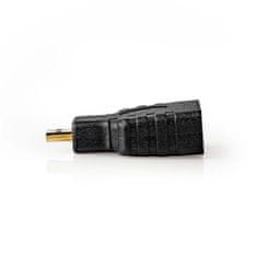 Nedis Adapter HDMI | HDMI mikro priključek | HDMI izhod | Pozlačeno | Naravnost | ABS | Črna | 1 kos | Škatla 